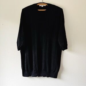 Pronto Uomo Mens black short sleeves sweater‎ size L